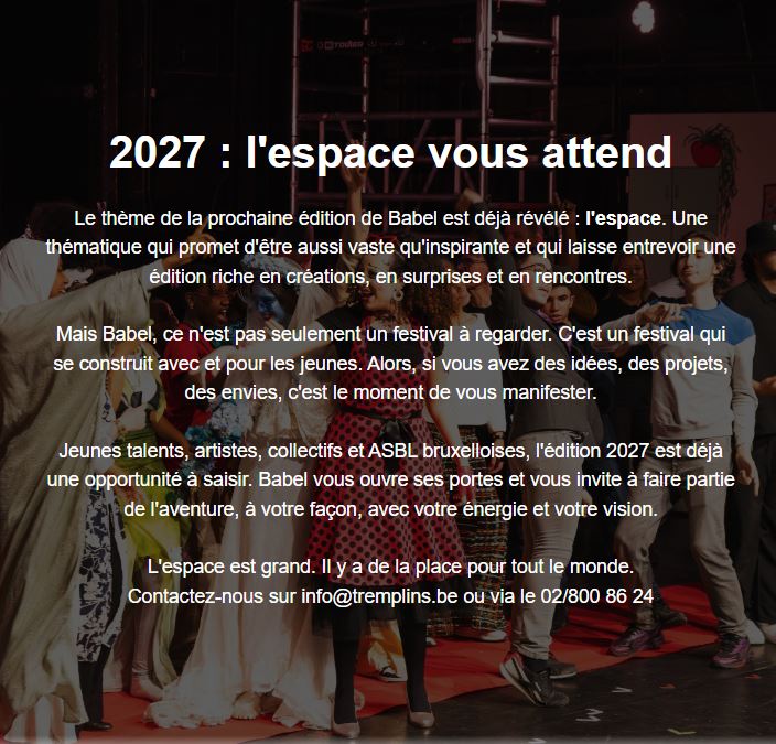 2027 : comment vous inscrire au projet babel ? 